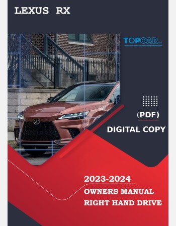 lexus rx 2023-2024 owners manual in english